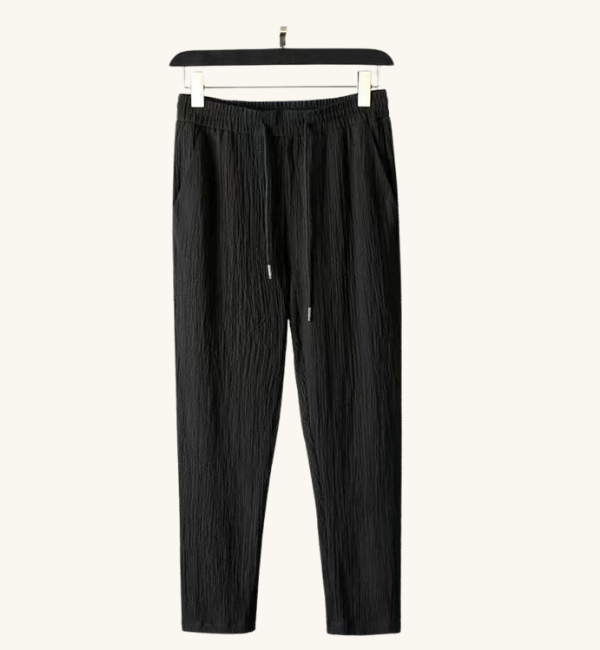 Men's Crinkled Co-Ord Set Black