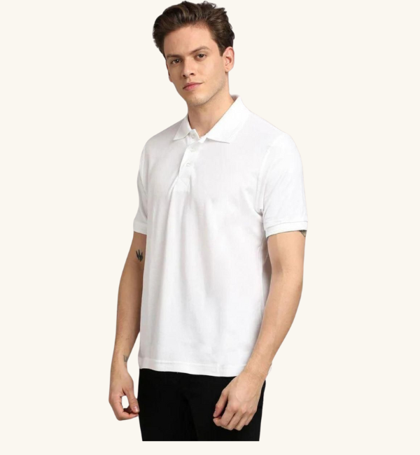 TRYTHIS Cotton Solid Half Sleeves Polo Neck Mens Shirt