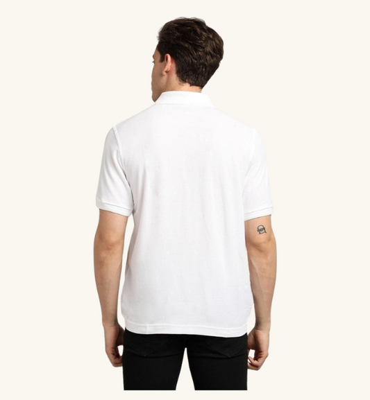 TRYTHIS Cotton Solid Half Sleeves Polo Neck Mens Shirt
