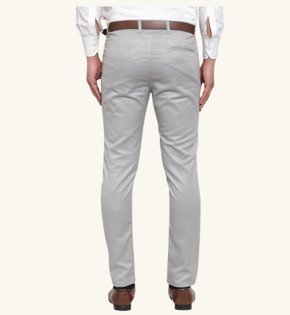 Stretchable Lycra Solid Slim Fit Mens Formal Trouser